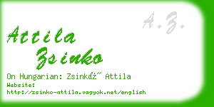 attila zsinko business card